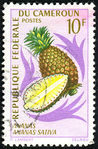 邮票植物甜点菠萝热带集邮叶子明信片食物水果海豹图片