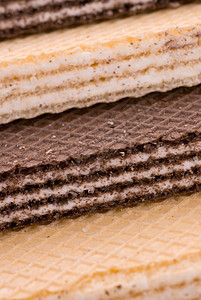 宽度 Wafers糖果美食胡扯长方形巧克力食物团体早餐蛋糕宏观图片