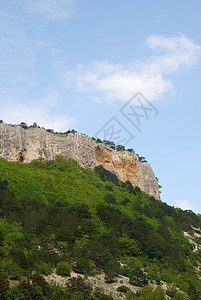 山区和森林地形全景孤独公园场景旅行天空土地假期松树图片