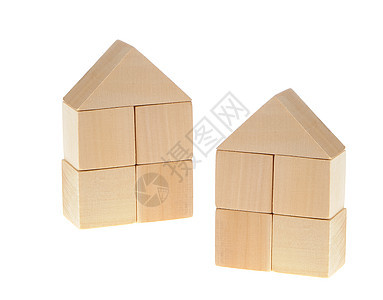 木屋黄色销售白色学房屋木头积木财产玩具图片