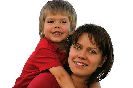 母亲和儿子女性男孩们幸福家庭福利喜悦蓝色快乐父母童年图片