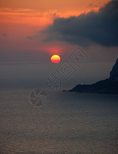 日落日出天堂旅行太阳场景波纹戏剧性橙子阳光风景图片