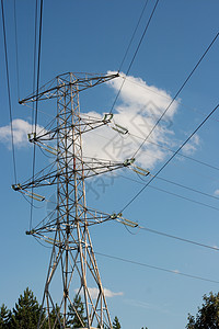 电力发电天空金属力量框架电缆植物电压路口邮政活力图片