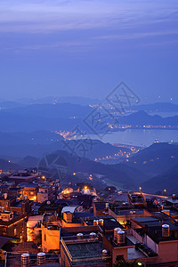 城市夜间现场建筑天空蓝色天堂景观海洋吸引力爬坡房子建筑学图片