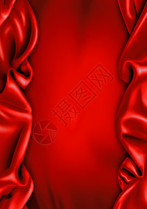 红沙子布面背景横幅天鹅绒红色作品面料布料布帘材质质地激情图片