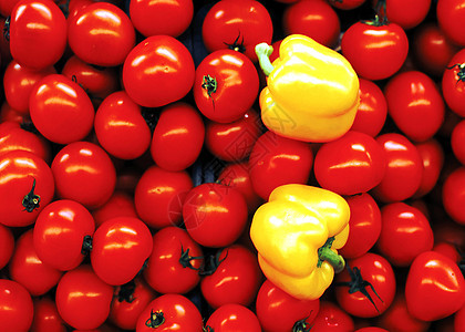 番茄和辣椒相片免费红色照片水果展示市场黄色食物图片