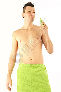 人与健康食物的概念蔬菜生态植物白色维生素饮食绿色营养男人图片