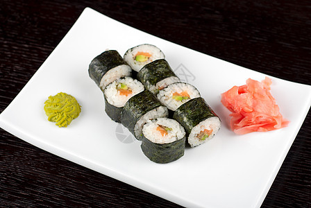 北海道maki小吃餐厅午餐食物蔬菜鱼片寿司文化海鲜美食图片