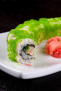 寿司卷面条鱼子食物芝麻午餐饮食沙拉叶子鳗鱼寿司图片