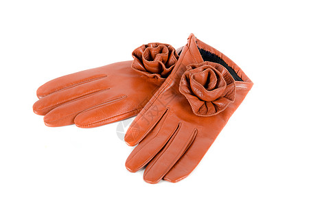 红女性皮手套天气玫瑰男性手指季节红色衣服拇指材料白色图片