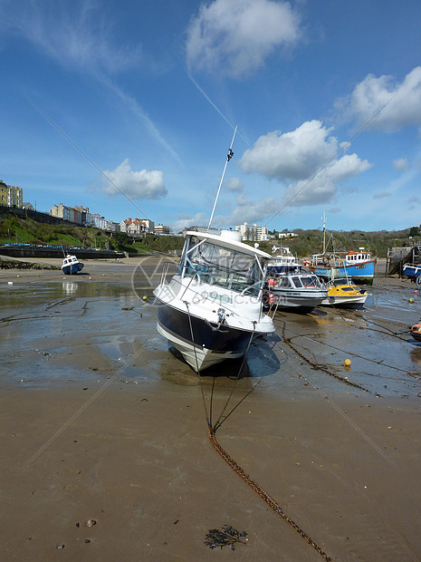 Tenby 登船码头船天空潮汐海岸线沿海码头运输海洋血管造船旅行图片