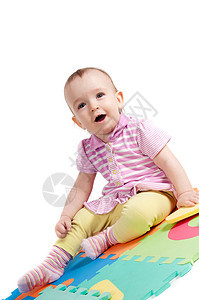 小可爱宝宝乐趣女性微笑孩子婴儿粉色字母童年幸福女孩图片