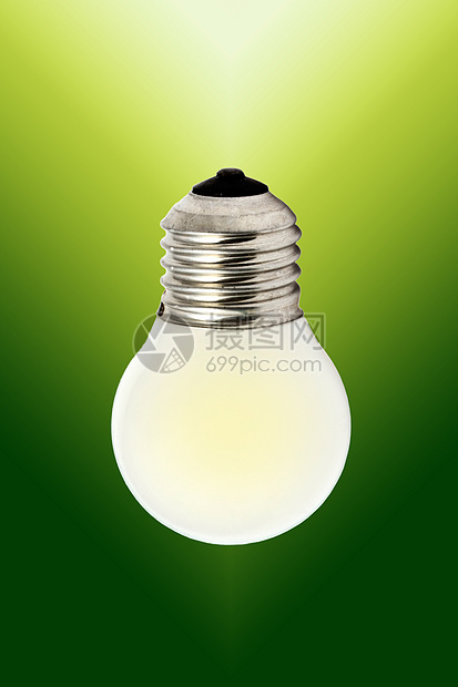 灯泡剪裁电气绿色小路玻璃智力思维力量活力白色图片