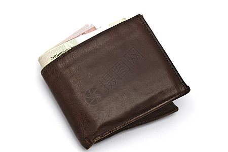 钱包和货币口袋财富商业小路皮夹现金购物储蓄金融信用背景图片
