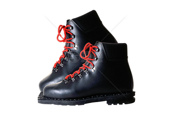 黑滑雪鞋脚印安全鞋类跑步蕾丝白色男性优雅皮革脚步图片
