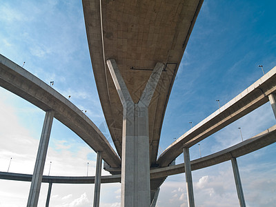 Bhumibol桥的一部分密蓬蓝色工程运输工业天空风景建筑戒指路口图片