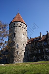 旧塔林框架石头城堡旅行水泥历史建筑学堡垒建筑师图片