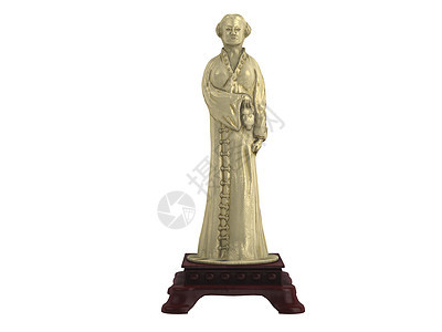 Statuette 调制器装饰历史古董传家宝女士传统雕塑信仰木头塑像图片