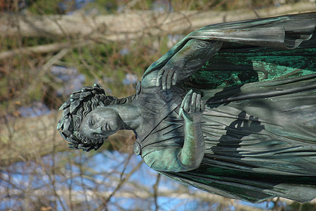 诗歌模作的雕像历史博物馆女神雕塑花园旅游场景遗产沉思女性图片