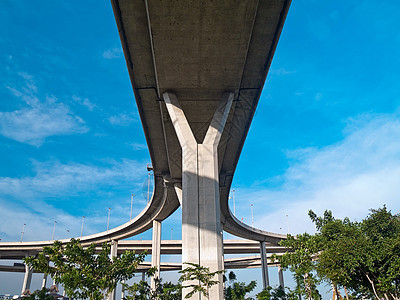 Bhumibol桥的一部分运输场景天空建筑戒指风景路口工程公园密蓬图片