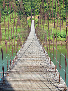 索桥叶子木头绳索建筑途径木材旅行硬木吊带公园图片