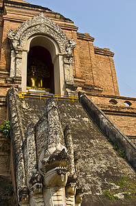 瓦特切迪卢昂寺庙废墟建筑宝塔旅行纪念碑石头建筑学宗教文化图片