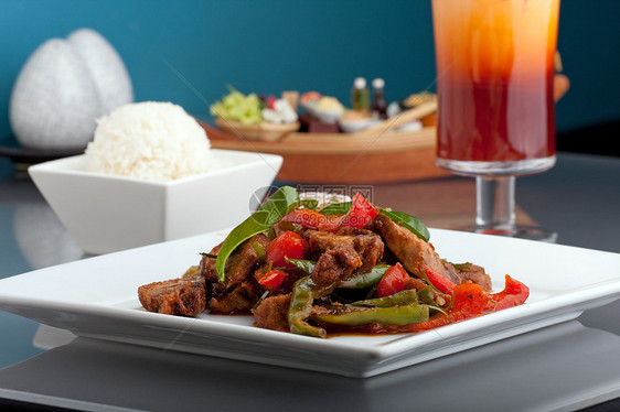 泰语 泰国晚餐桌子蔬菜鸭子餐厅文化胡椒食物课程美食图片