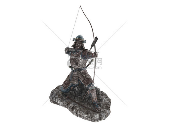 Statuette 弓箭手雕塑遗产塑像男人雕像装饰历史文化传统金属图片