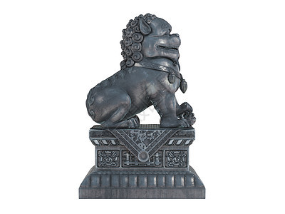 亚洲狮子雕像历史艺术古董雕塑插图风格塑像金属装饰情调图片
