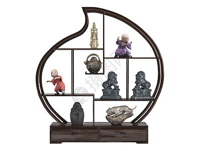 亚洲雕像插图风格艺术塑像狮子木头石头金属传统传家宝图片