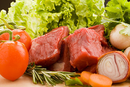菜食肉和蔬菜洋葱烹饪营养香菜食物图片