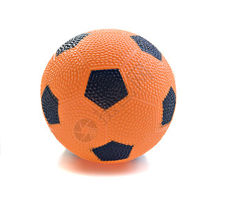 白上孤立的橙色玩球图片