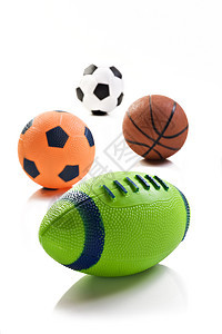以足球橄榄球和篮子球收集体育球练习白色绿色圆形篮球橡皮团体闲暇减肥棒球图片