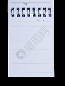 螺旋直线笔记本白色夹子内衬日记软垫文档空白黑色写作笔记图片