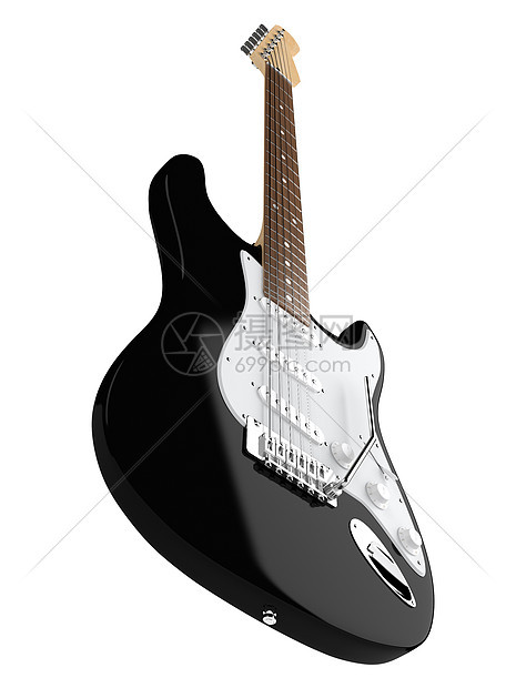 黑色电吉他体积乐器剪裁音乐脖子失真插图吉他流行音乐硬石图片