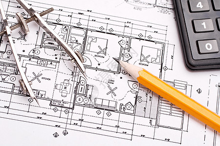 工程和建筑图绘制图建设者草稿建筑学计算器文档房子草图建造财产绘画图片