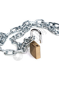 开锁锁和锁链合金环形挂锁警卫金属插图戒指休息保障安全图片