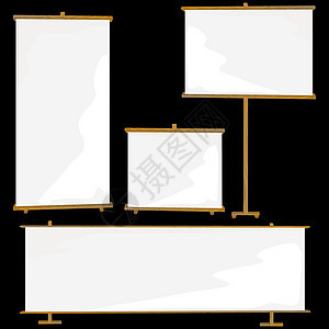 空白卷起横幅图片