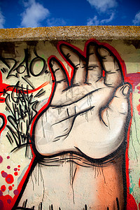 拼贴喷漆艺术创造力文化贫民窟字母街道城市壁画生活图片