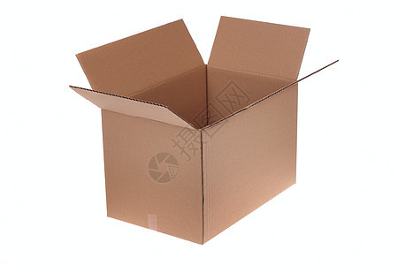 打开的纸板纸箱波纹状盒子打包机白色棕色纸盒邮政运输瓦楞邮件图片