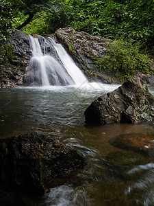 萨里卡瀑布植物环境热带水路世界叶子旅行天堂遗产水池图片