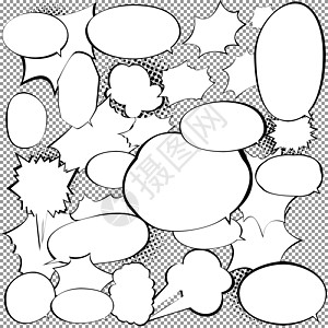 EPS 8 发言泡泡收藏噪音漫画乐趣标签气球讲话论坛盒子网络图片