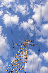 高压电线和电杆危险建造电气技术传播天空接线力量平台活力图片