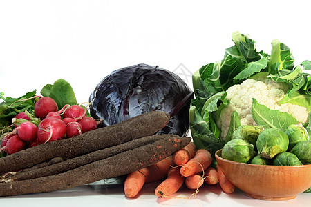 冬季蔬菜冬令维生素饮食球芽甘蓝萝卜烹饪图片
