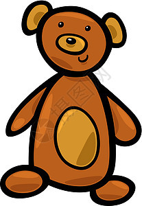 泰迪熊微笑夹子插图卡通片玩具漫画快乐艺术绘画背景图片