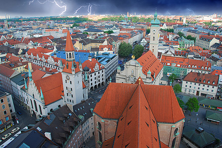 风暴接近德国慕尼黑图片
