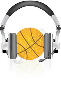篮球球技术评论员电话绳索质量运动网络电子产品解说耳机背景图片