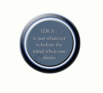 想法a按钮思维哲学想像力智力插图蓝色创造力思考构想背景图片