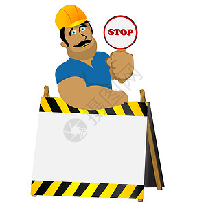 建筑工人反光男性头盔构造衣服工作工业卡通片街道安全图片