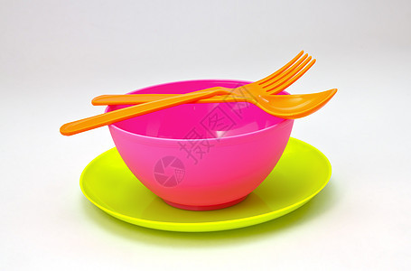 彩型塑料回收勺子杯子菜肴厨房野餐商品塑料板图片